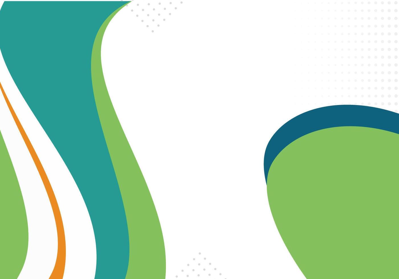 a green, orange and blue background with a white oval vector
