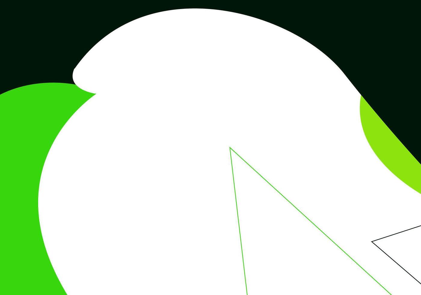 a green and white bird with a white beak vector