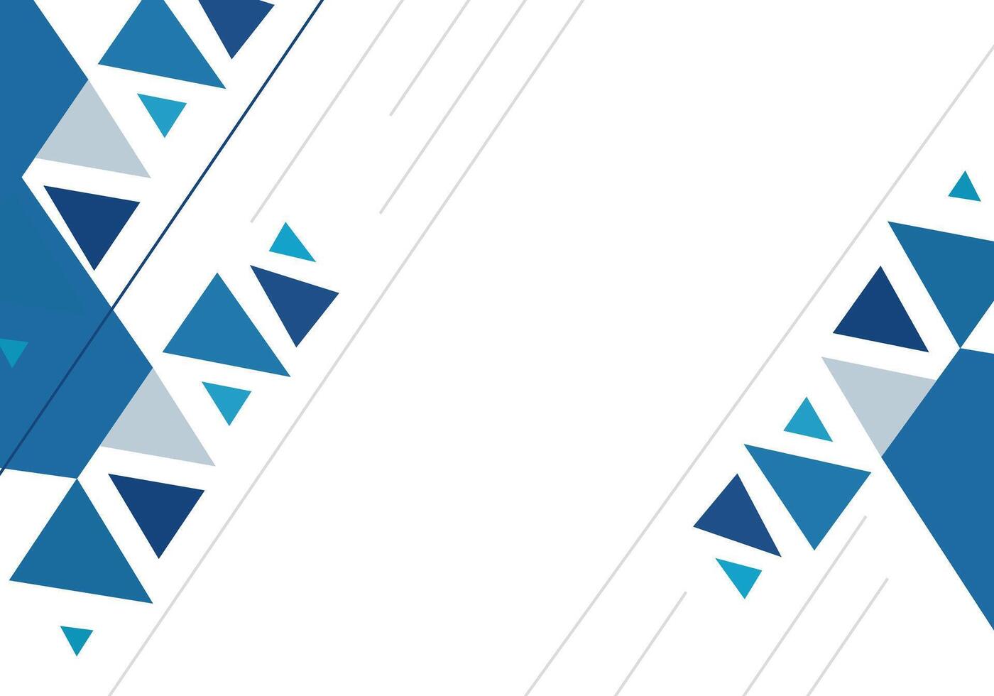 Unique blue and white geometric background with triangles vector
