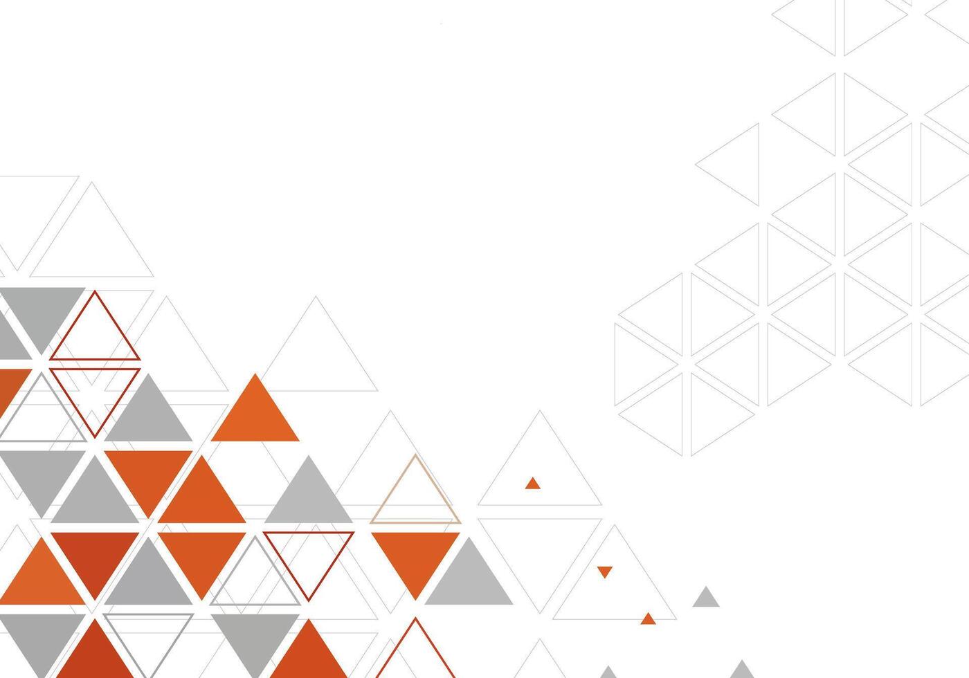 a white background with orange triangles vector