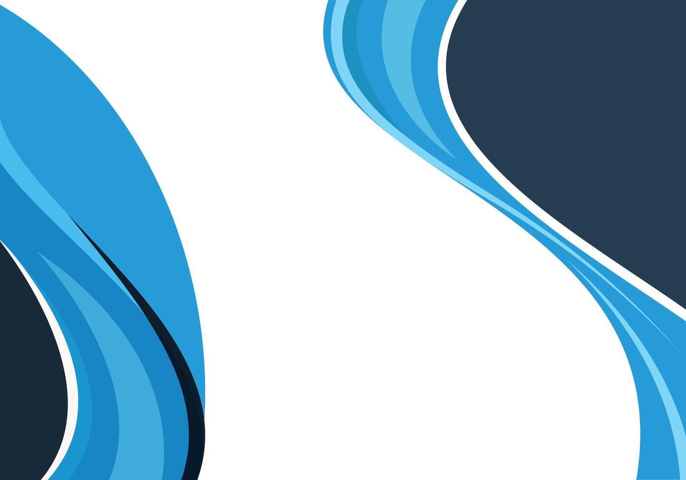 abstract blue and white background with wavy lines vector