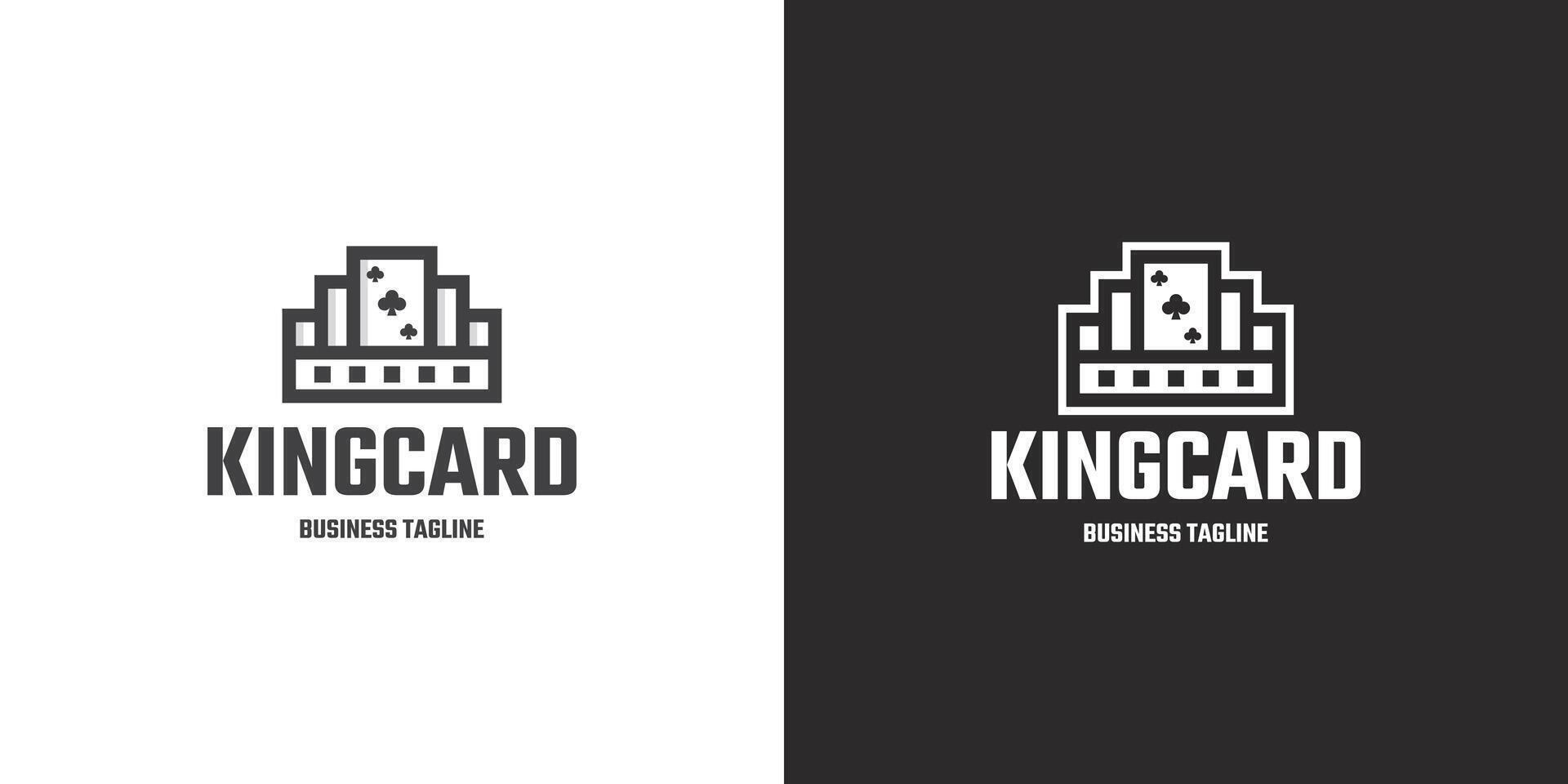 king card logo design vector