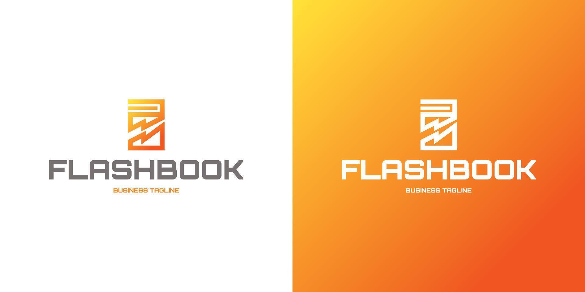 flash book logo design vector