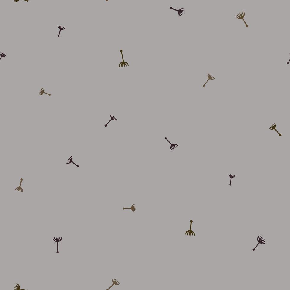 Seamless Pattern with Floating Dandelion Fluff on a Soft Grey Background in Subtle Beige, Khaki and Grey Tones vector