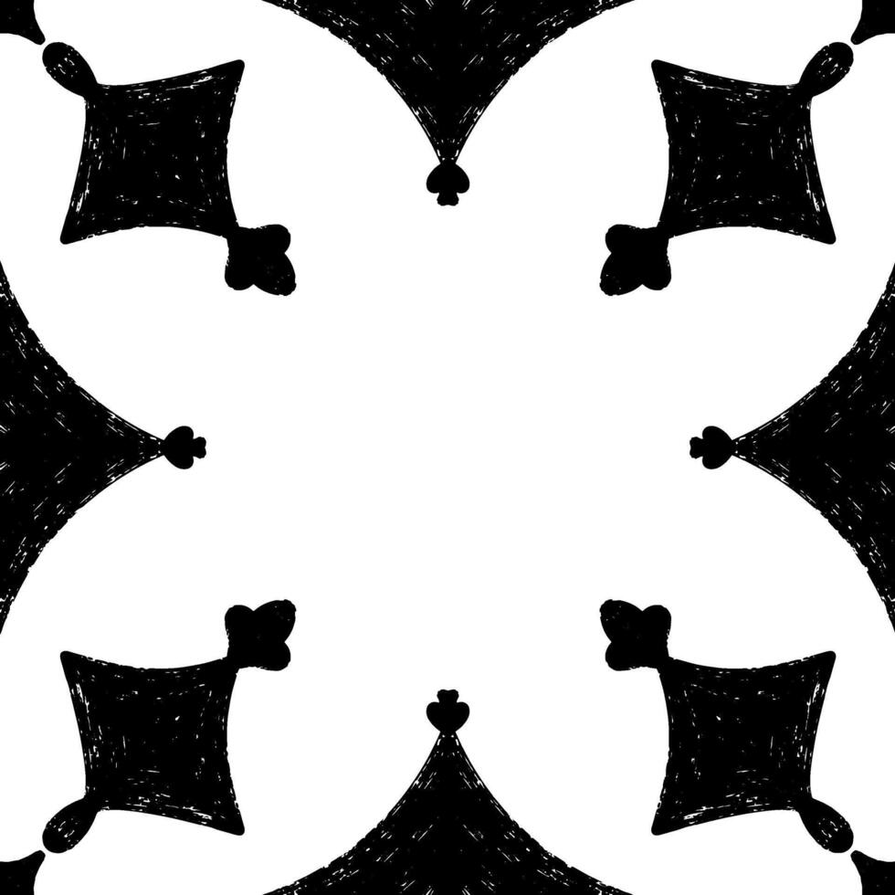 a black and white pattern with a large black and white heart vector