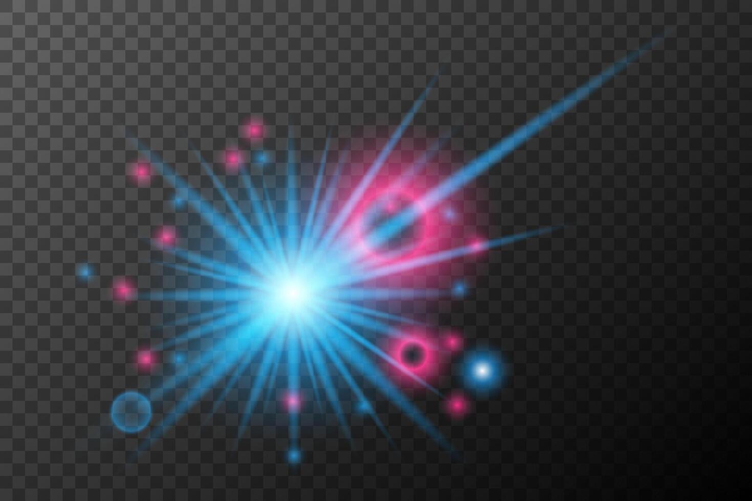 a blue and pink starburst on background vector