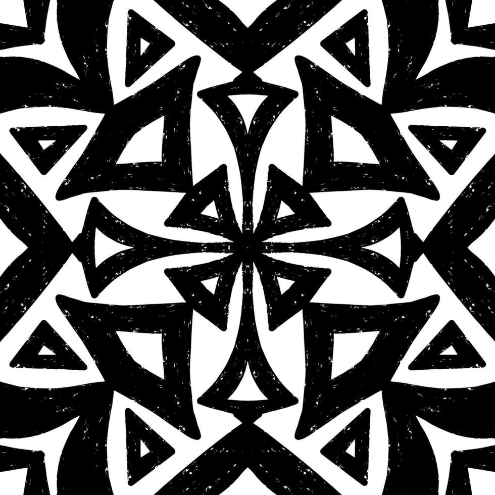 a black and white abstract design with a star vector