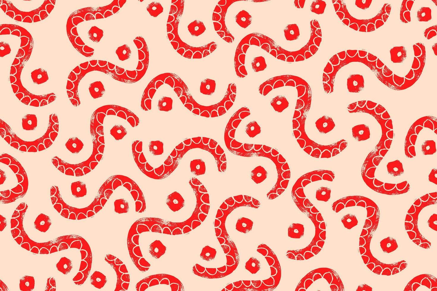 Geometric Abstract Brushstrokes in Seamless Pattern with Decorative Bold Shapes. Colorful creative lines with minimal hand drawn design perfect for print, fashion, wrapping paper, fabrics vector