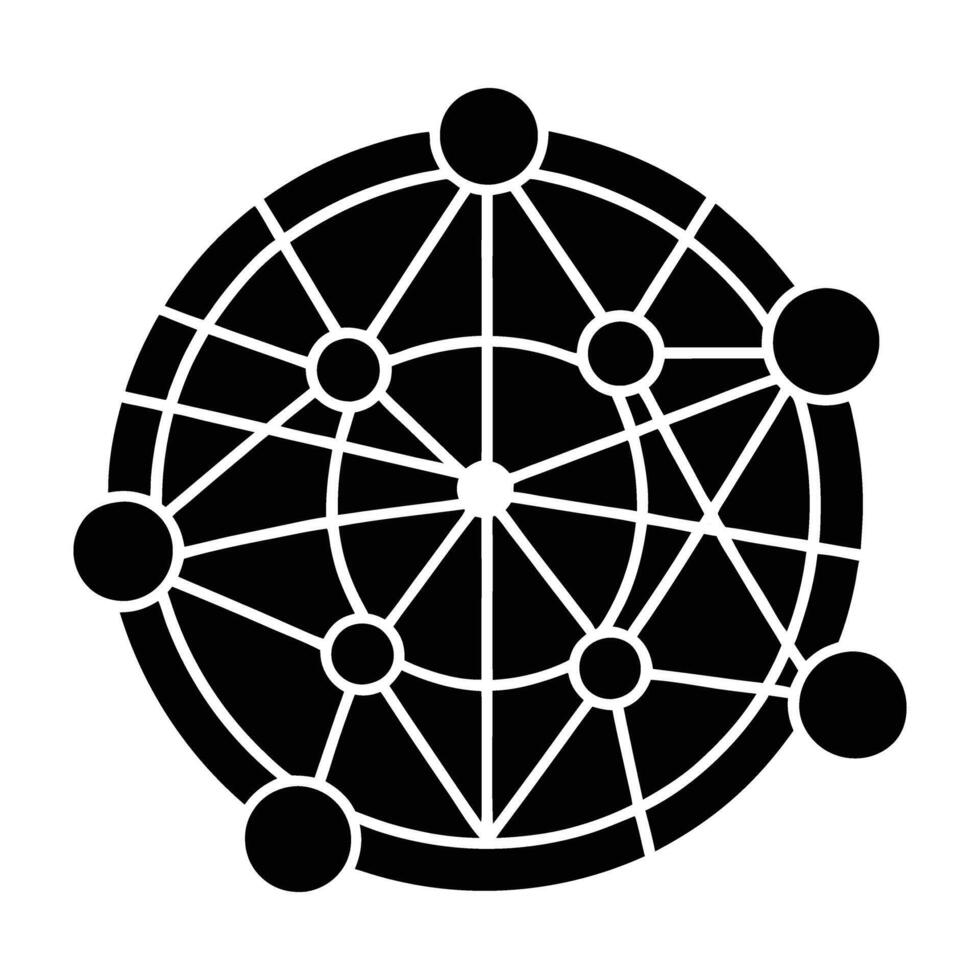 A Powerful Interconnected Network Symbolizing Global Collaboration And Shared Strength In A Bold, Minimalist Black And White Design vector
