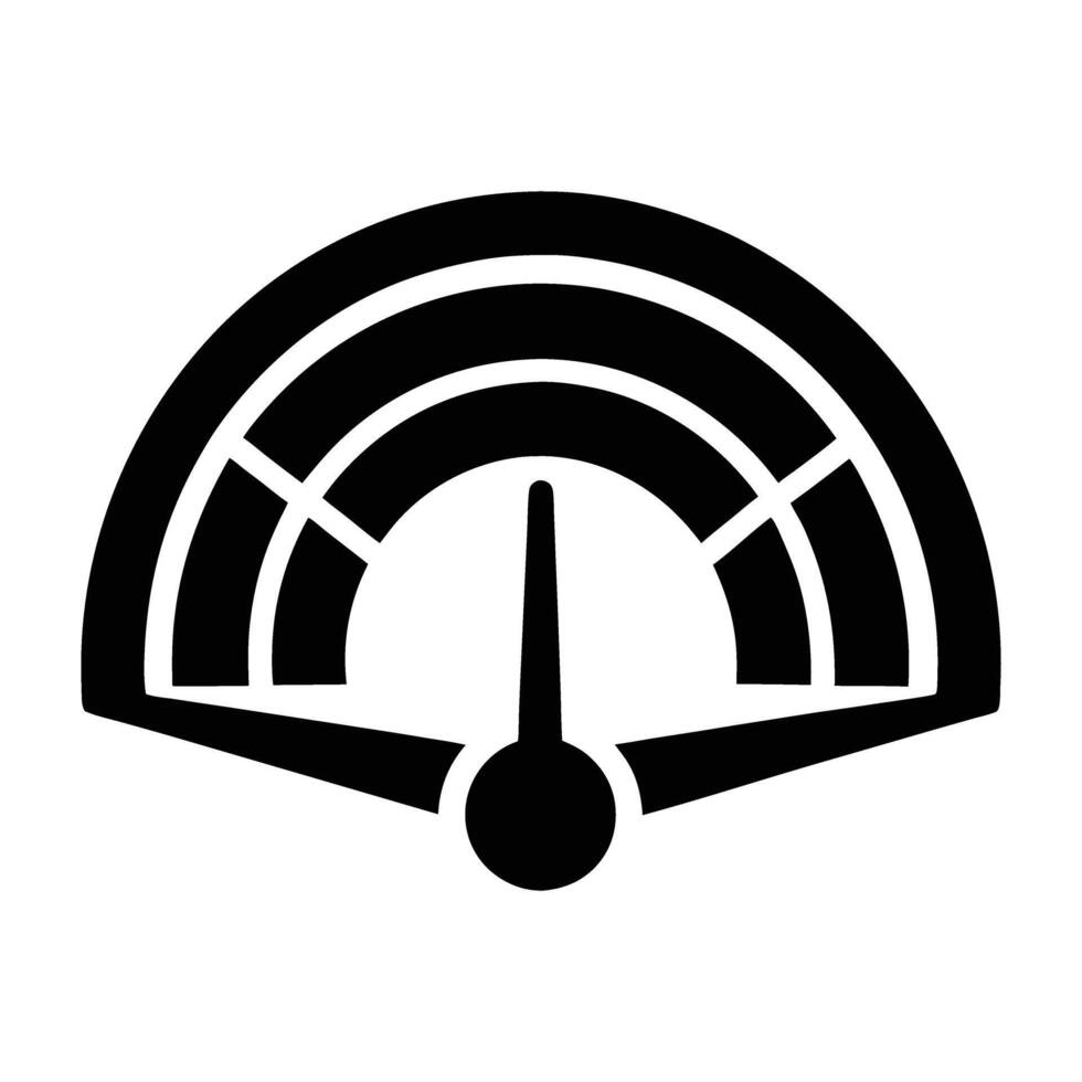 Internet speed test with signal bars silhouette on white background vector