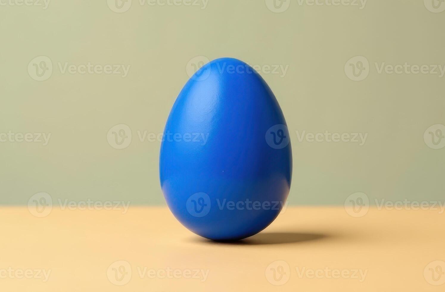 Shiny blue Easter egg on a neutral background, vibrant and modern design photo