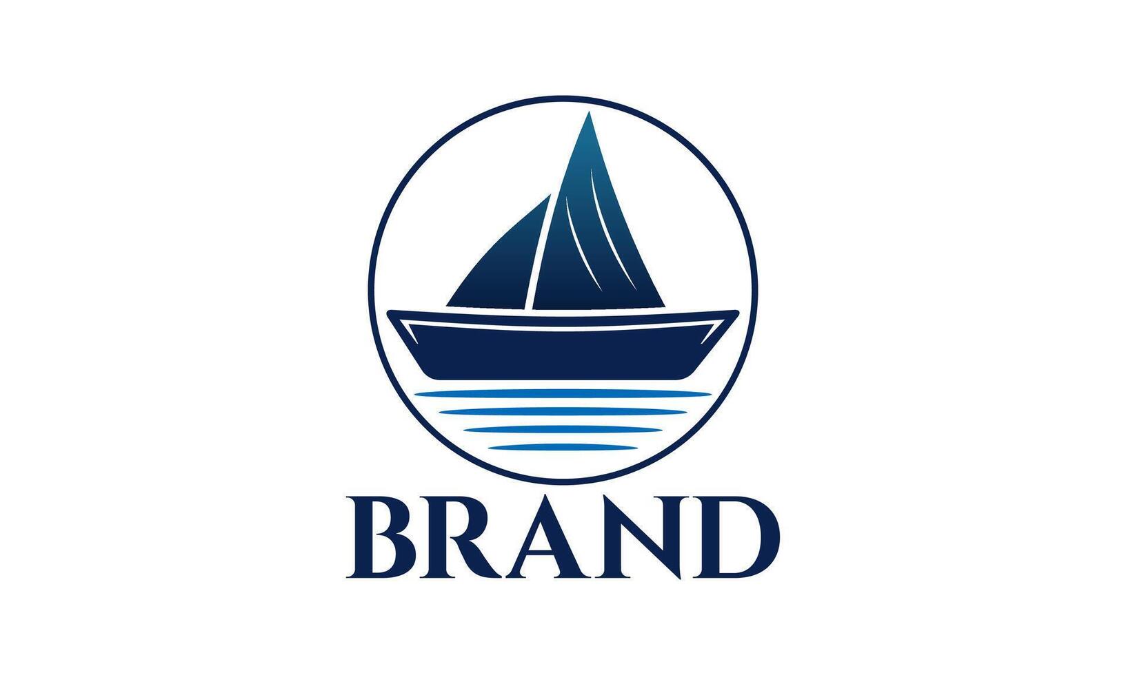 Small Sailing Boat Logo vector