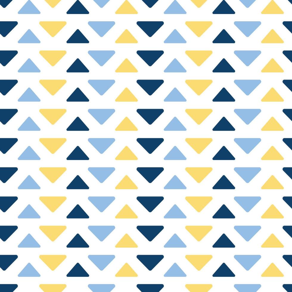 Colorful geometric pattern with blue and yellow triangles arranged in a vibrant design vector