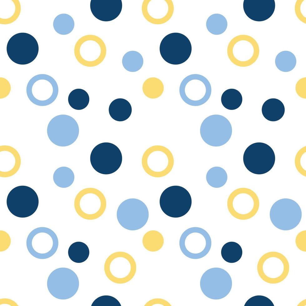 Seamless geometric pattern with polka dots. Simple geometric shapes. illustration vector