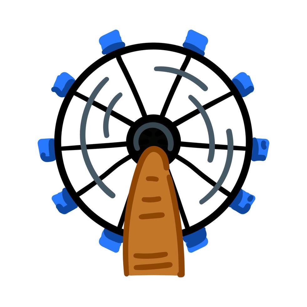 Wheel of review icon. Cartoon icon isolated on white background vector