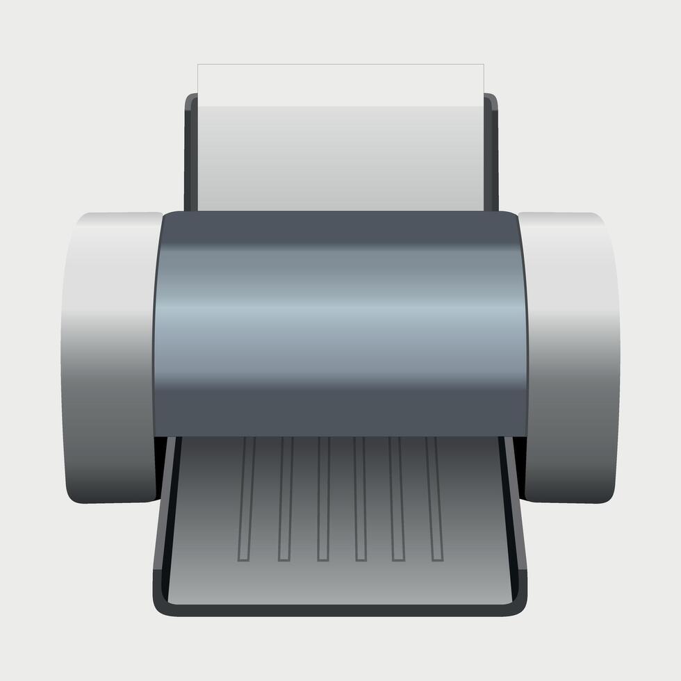 laser office printer on white background vector