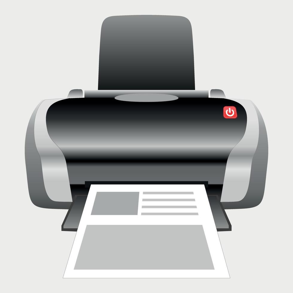 multifunctional inkjet office printer isolated vector