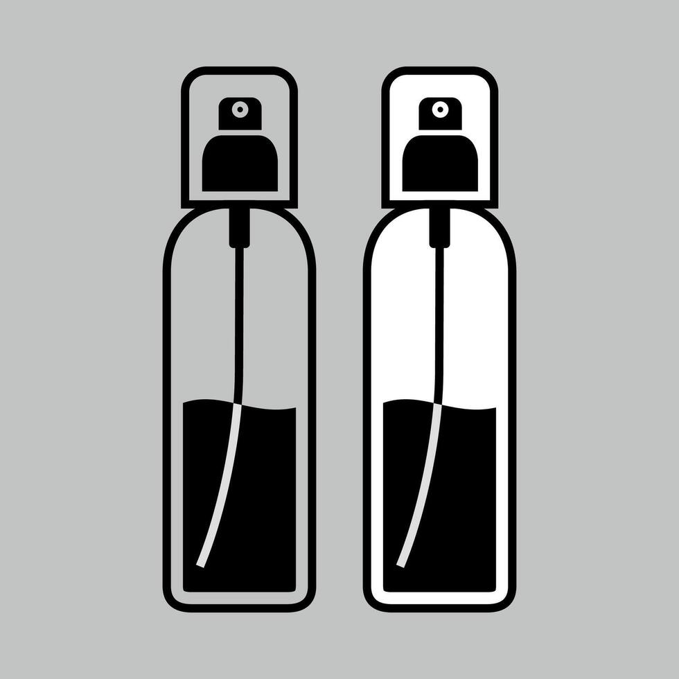black and white icon of a set of jars bottles for cosmetics isolated on a white background vector