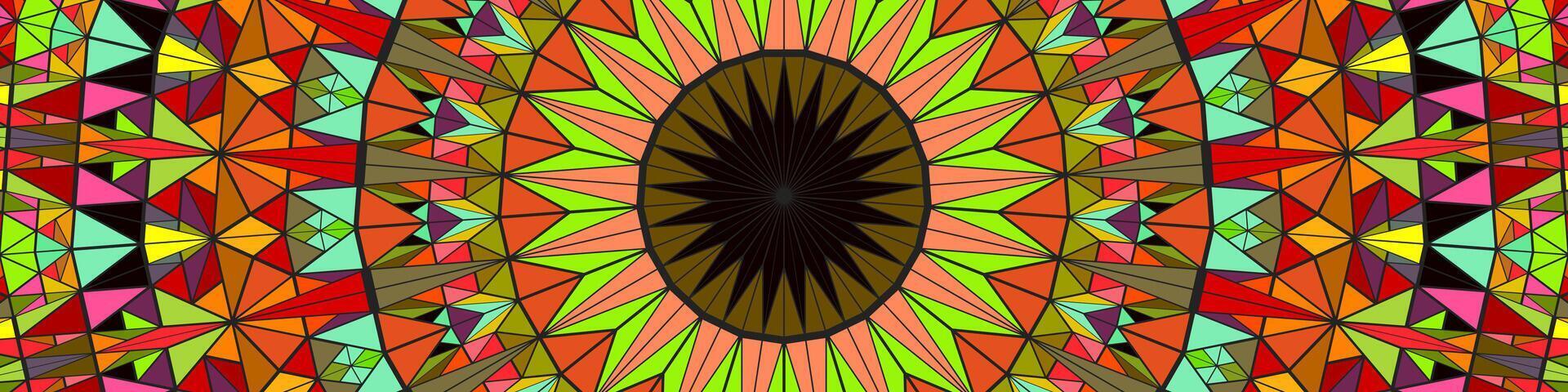A colorful abstract pattern with a black eye vector