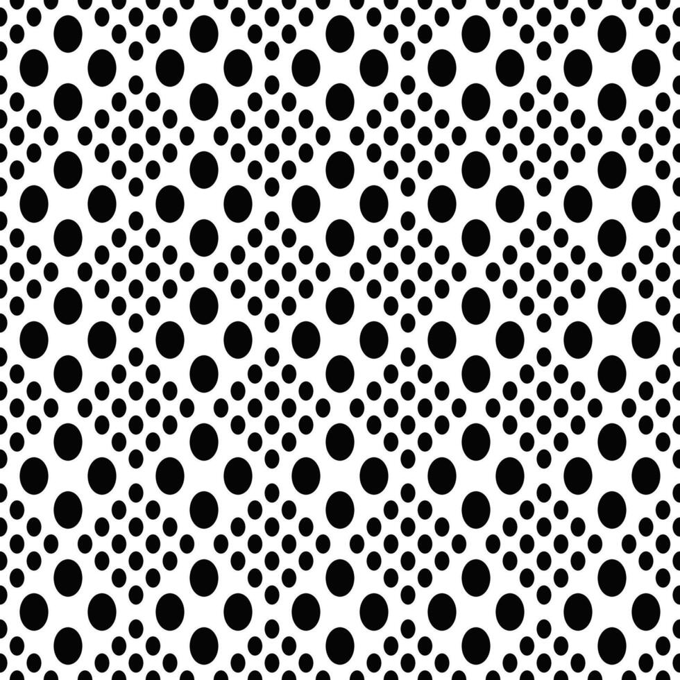 A black and white polka dot pattern vector