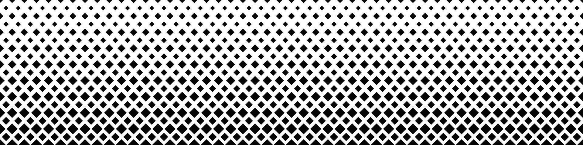Black and white wide geometrical square pattern background - geometric abstract graphic design vector