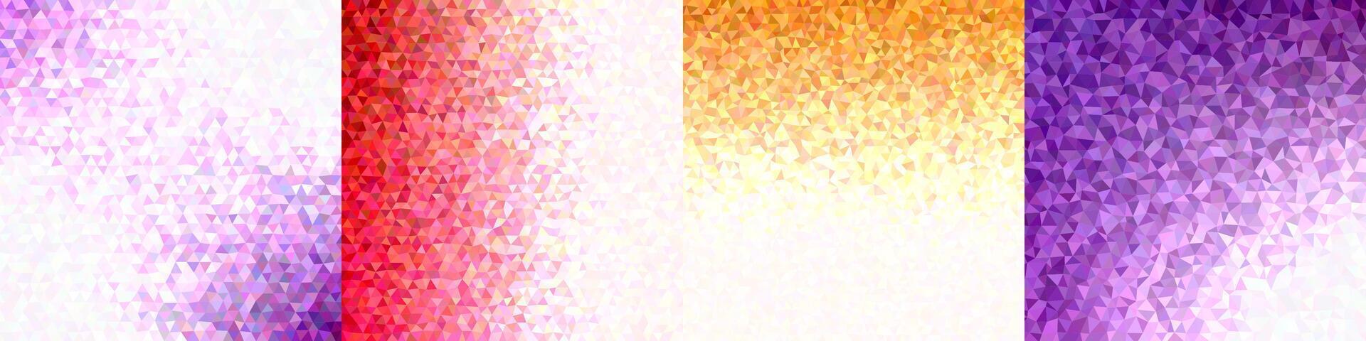 Random triangle polygon background collection vector