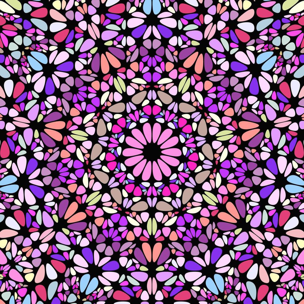 Abstract geometrical colorful floral mosaic pattern background vector