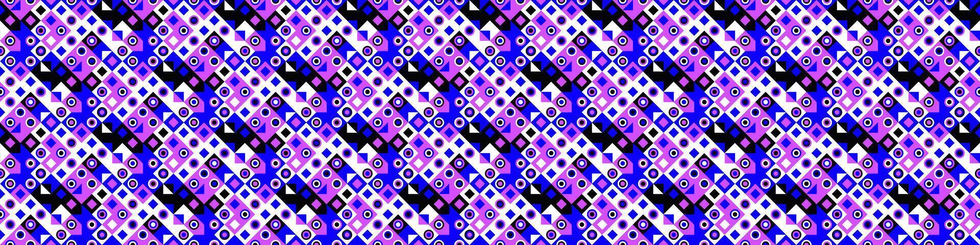Horizontal diagonal pattern background - abstract wide repetitive graphic design with geometrical shapes vector