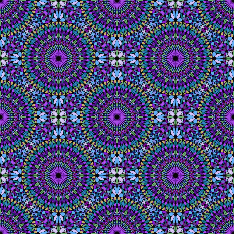Seamless oriental colorful floral pattern background design vector