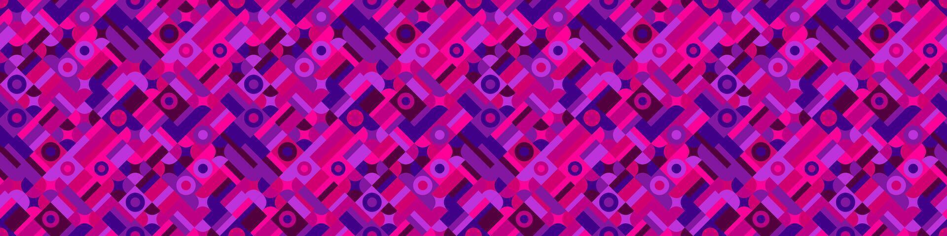 Horizontal abstract seamless geometrical mosaic pattern background vector