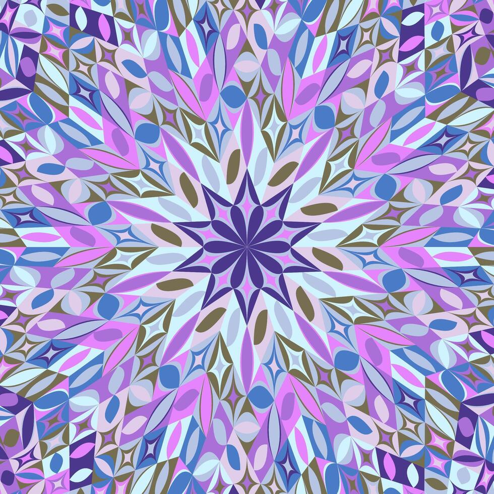 Hypnotic colorful dynamic round mosaic pattern background vector