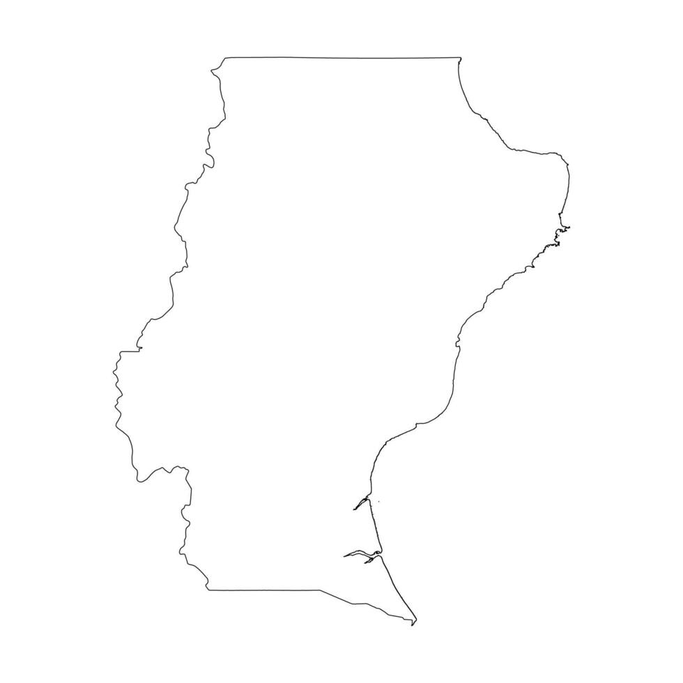 Santa Cruz province blank outline map vector
