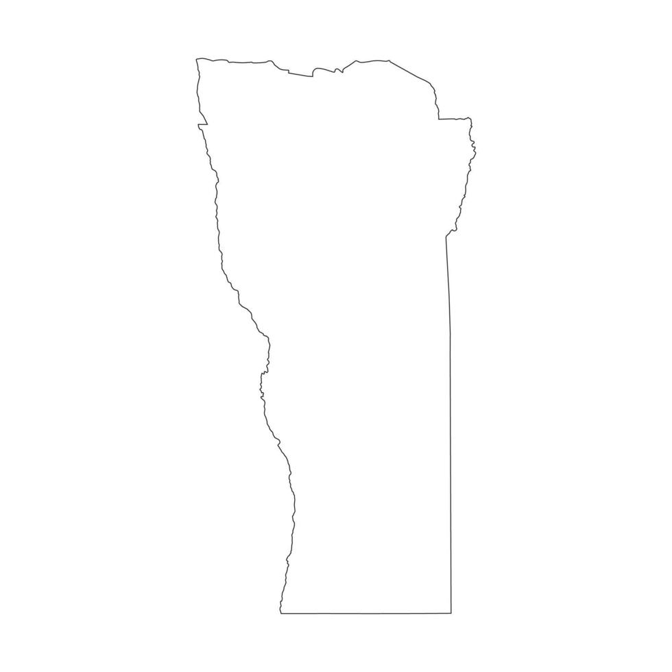 San Luis province blank outline map vector