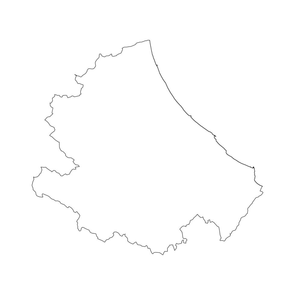 Abruzzo blank outline map vector