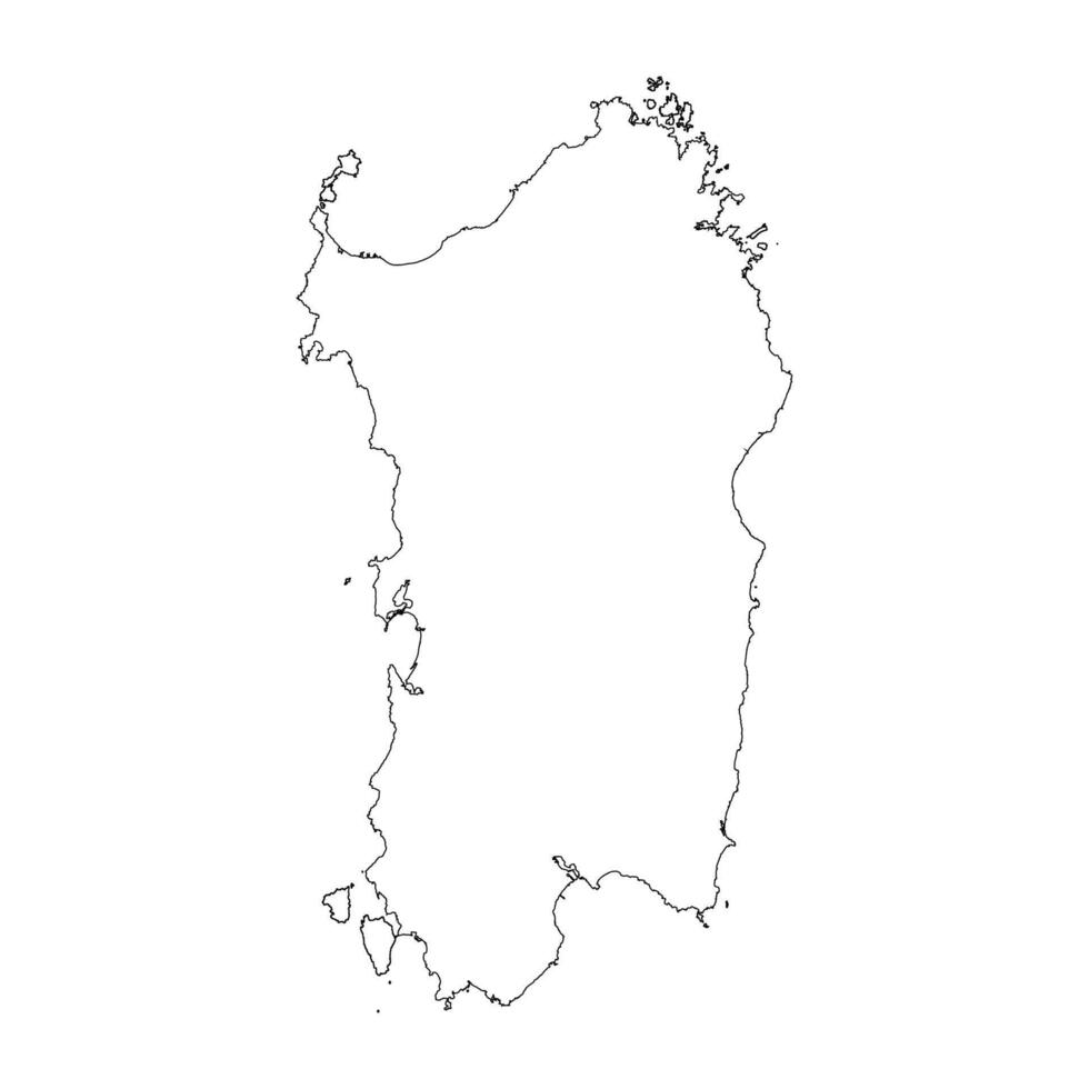 Sardinia blank outline map vector