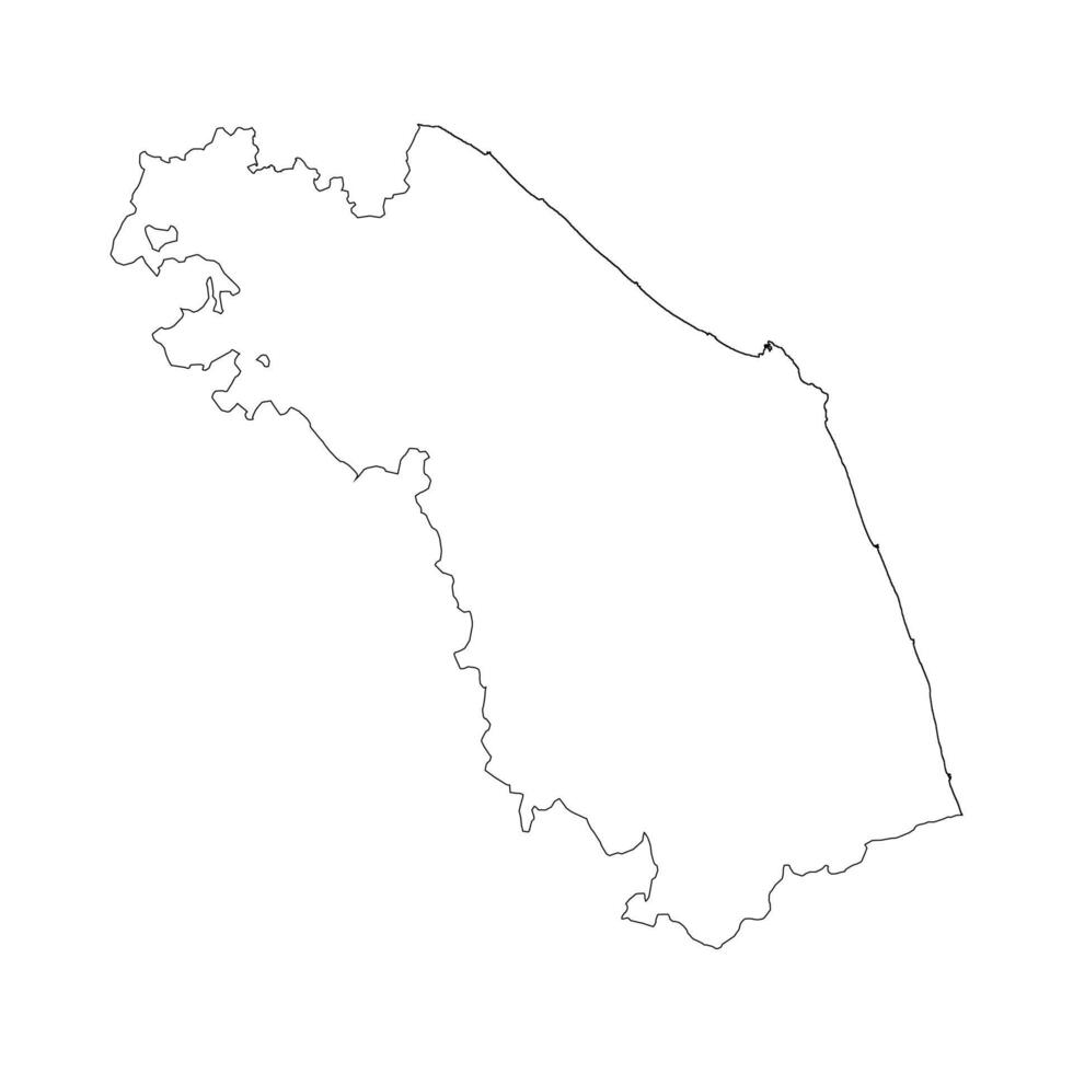 Marche blank outline map vector