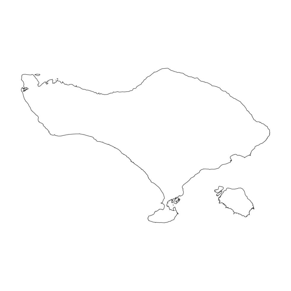 Bali province blank outline map vector