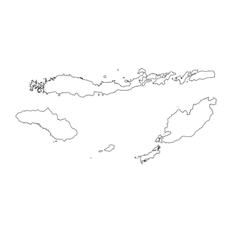 Nusa Tenggara Timur province blank outline map vector