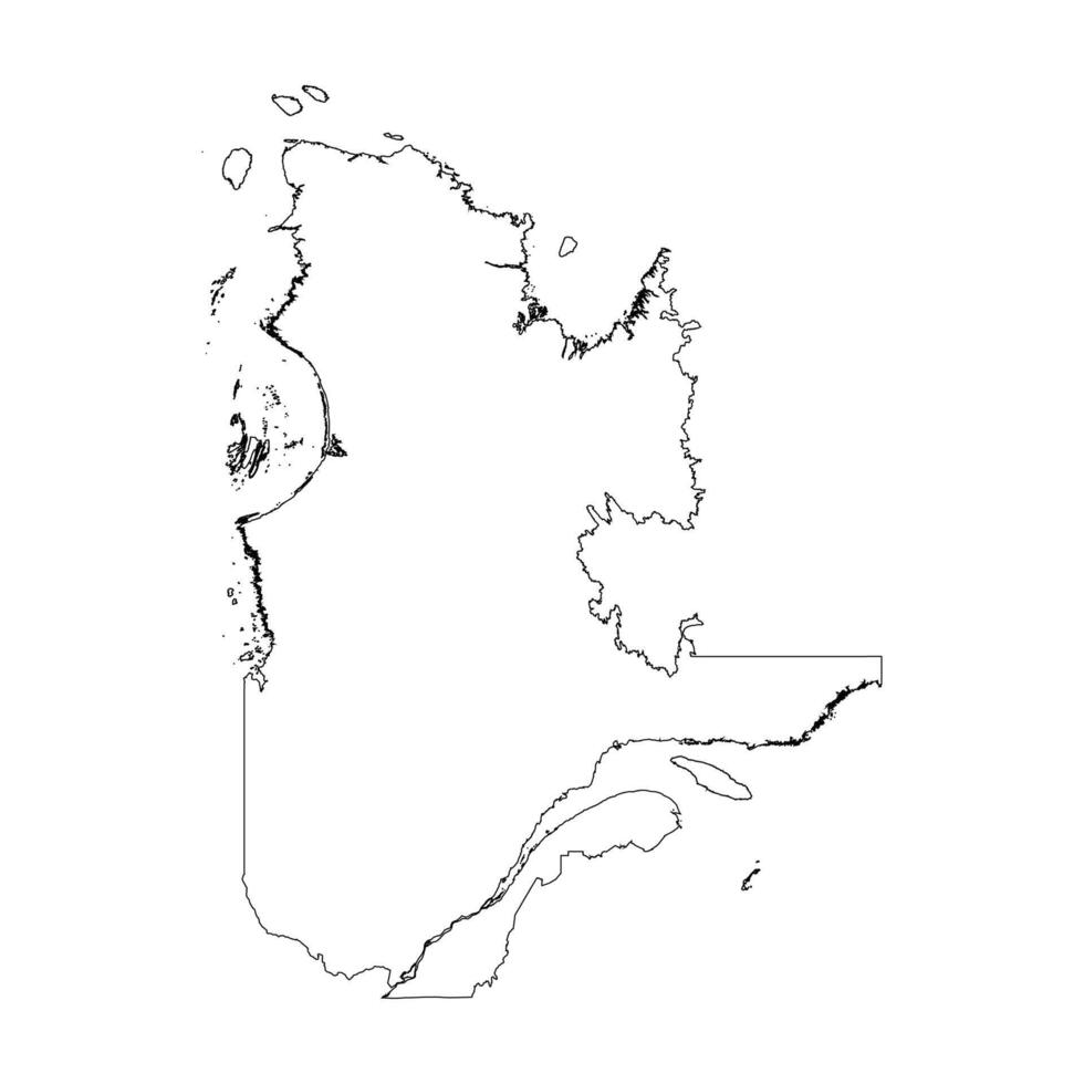Quebec province blank outline map vector
