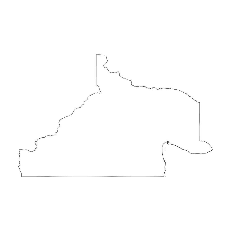 Rio Negro province blank outline map vector