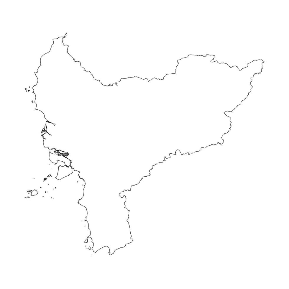 Kalimantan Barat province blank outline map vector