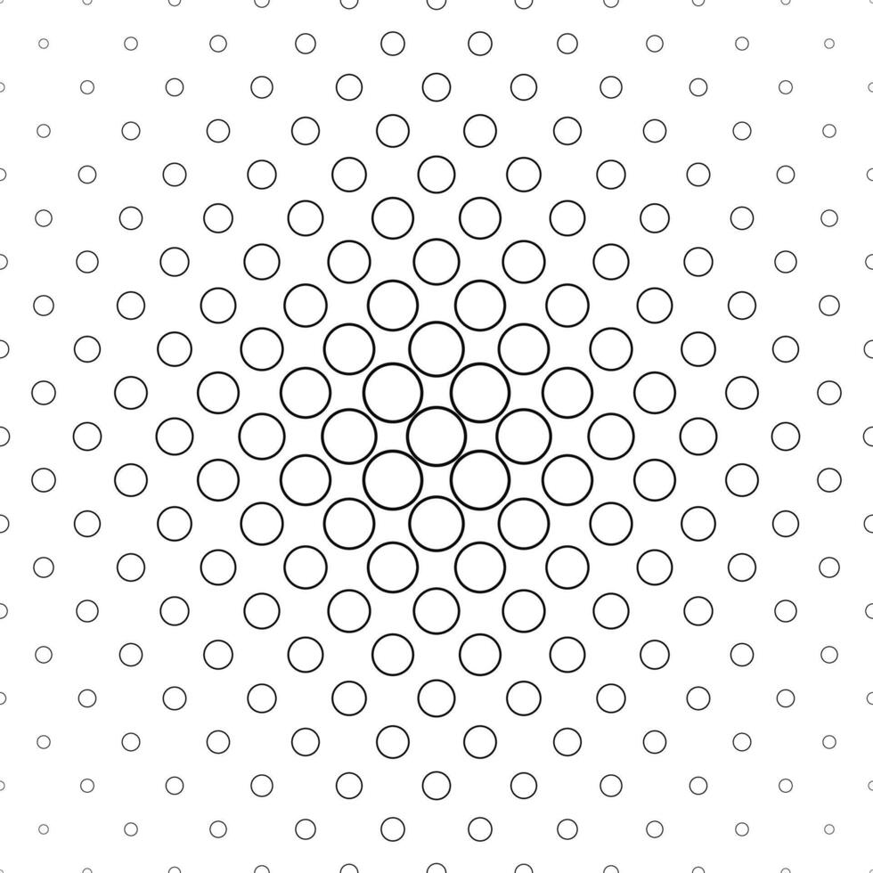 Seamless black white circle pattern vector