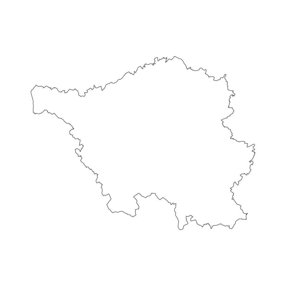 Saarland state blank outline map vector
