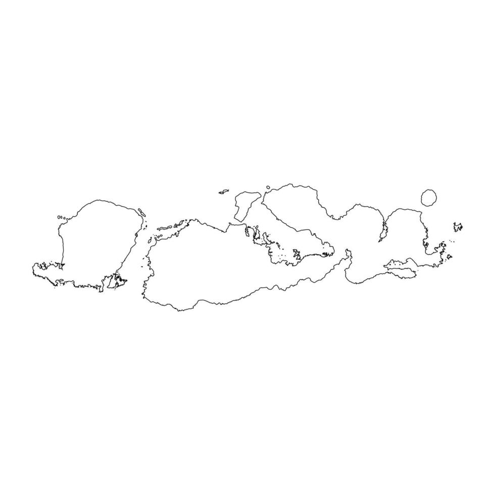 Nusa Tenggara Barat province blank outline map vector