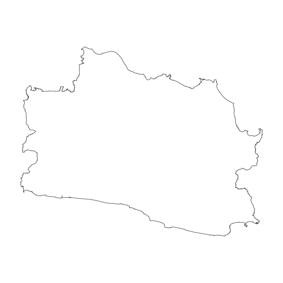 Jawa Barat province blank outline map vector