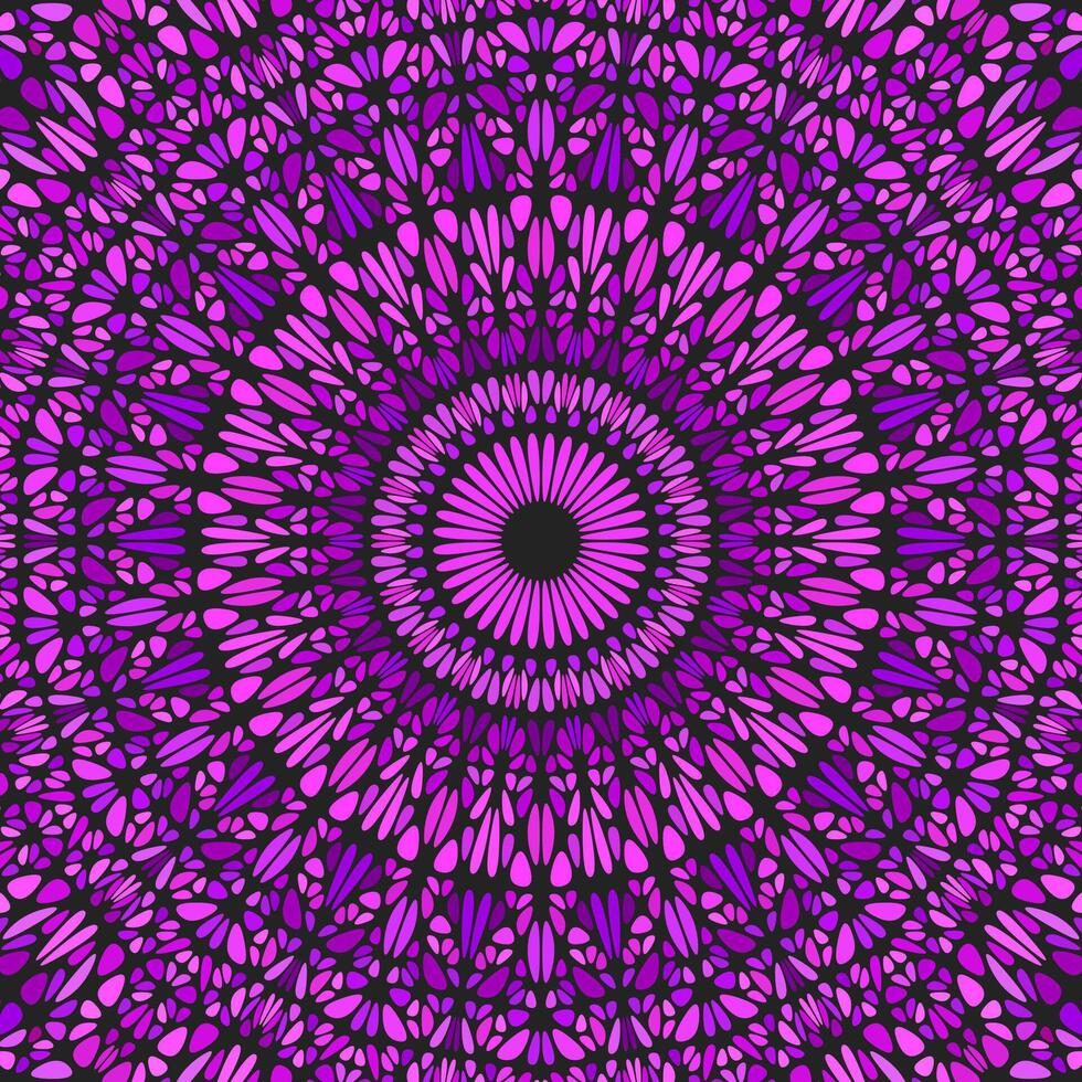 Purple dynamic abstract oriental round mosaic mandala background design vector
