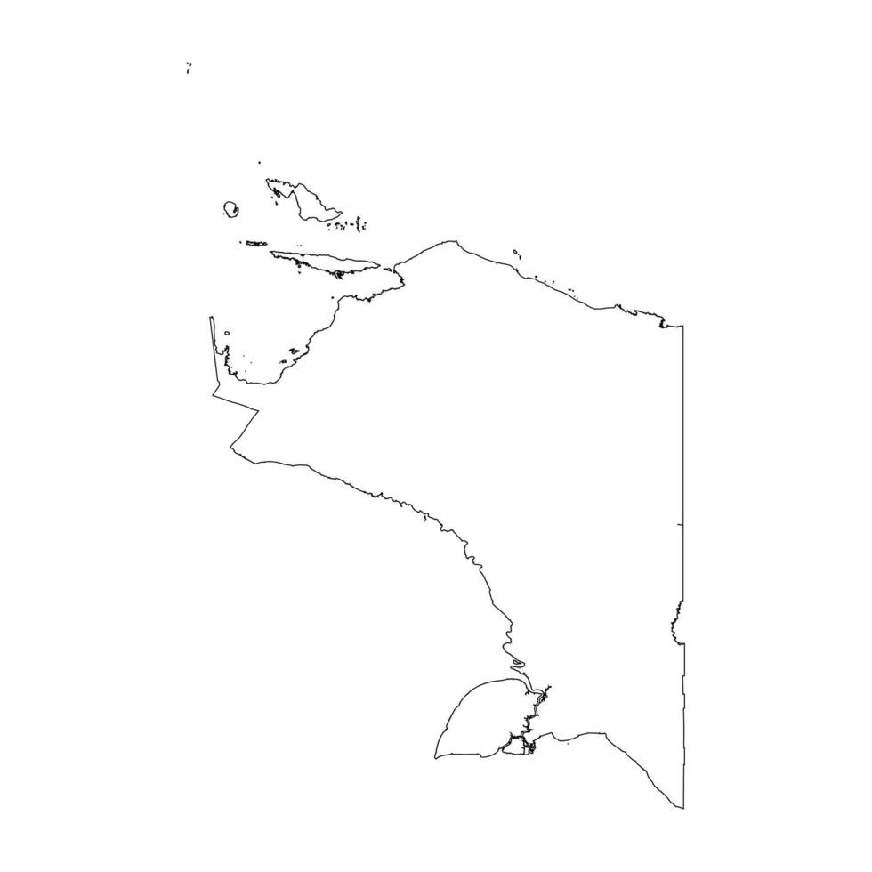 Papua province blank outline map vector