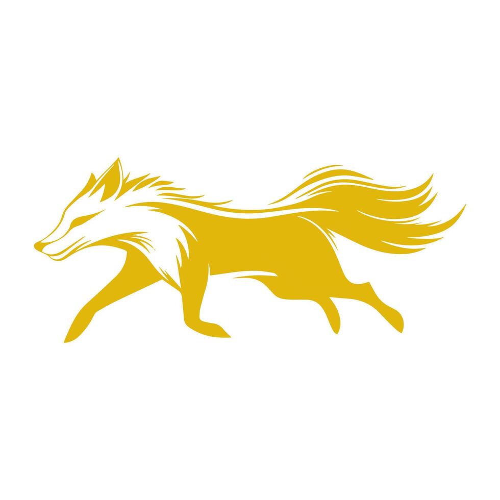 Illustration of a golden fox vector