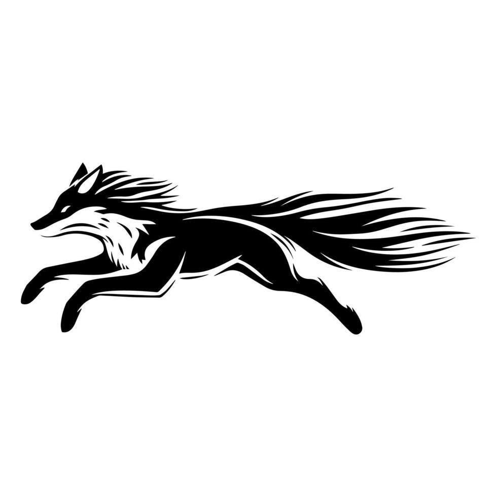 A silhouette flying fox vector