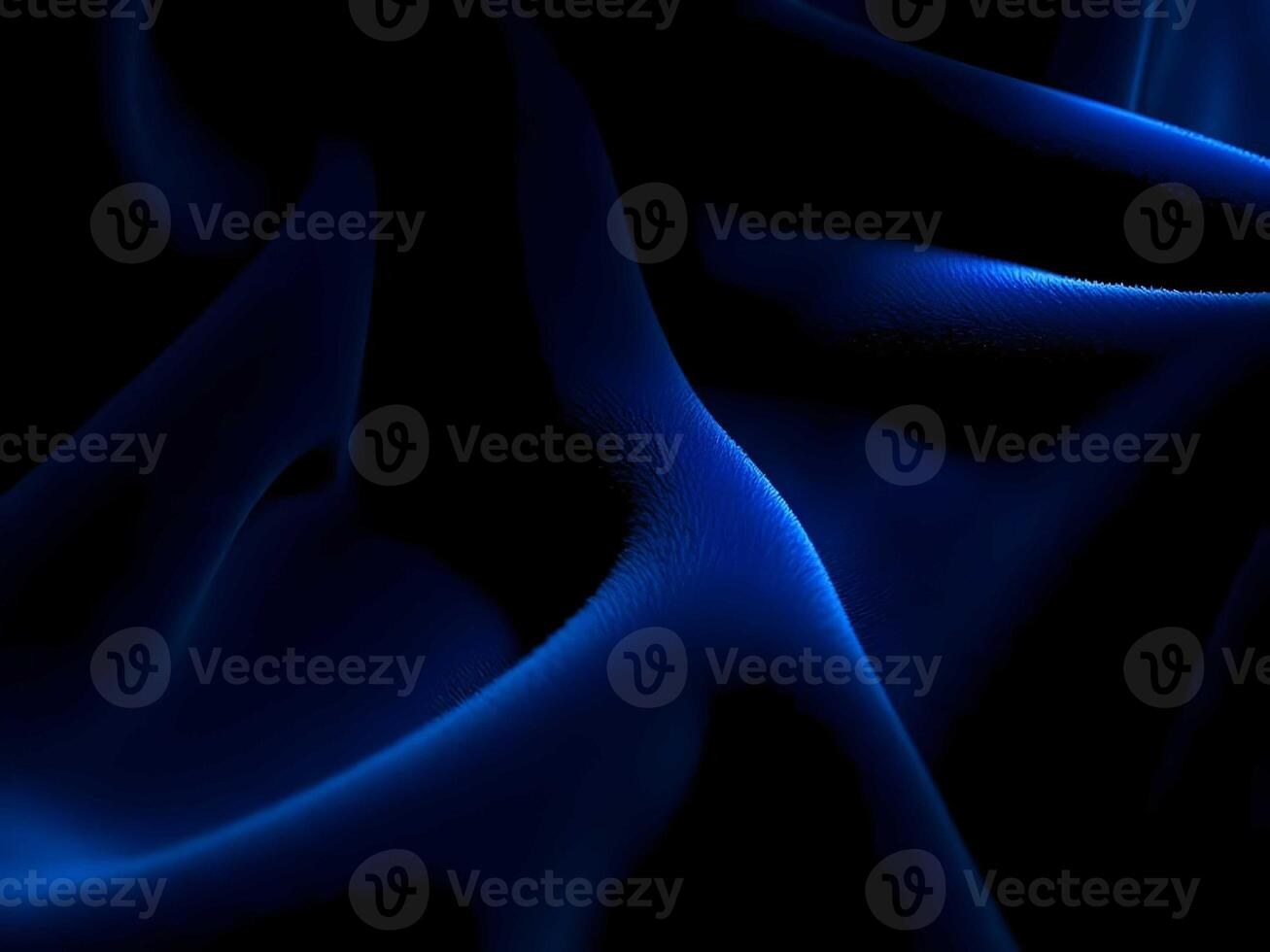 Shimmering blue satin flows like ocean waves, creating a luxurious, elegant, and deep glow with smooth folds photo